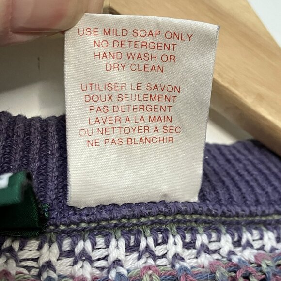 Vintage Northern Reflections Sweater Womens S Floral Purple Cardigan Granny 90s - Picture 3 of 7